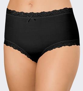 Nina von C 3-pack dames Taille slips - Kanten modal dames onderbroek - Katoenen kruisje