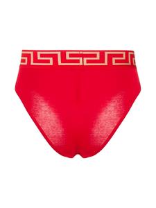 Versace High-waist slip met Greca patroon - Rood