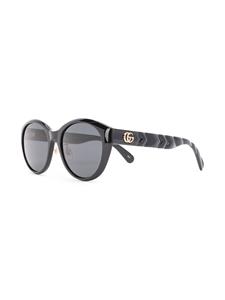 guccieyewear Gucci Eyewear Zonnebril met chevron-detail - Zwart