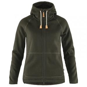 Fjällräven Övik Fleece Hoodie Vest Dames Donkerkaki