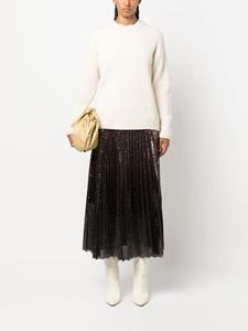 Peserico Geplooide midi-jurk - Bruin