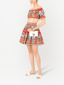 dolce&gabbana Dolce & Gabbana Mini-plooirok met print - Rood