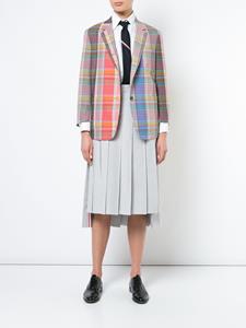 Thom Browne Seersucker rok met plooi - Grijs