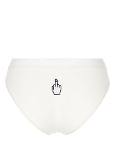 Natasha Zinko Slip met geborduurd detail - Wit