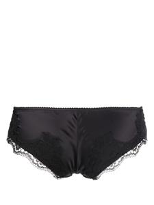 dolce&gabbana Dolce & Gabbana Slip met bloemenkant - Zwart