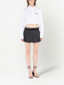miumiu Miu Miu Geruite plooirok - Grijs