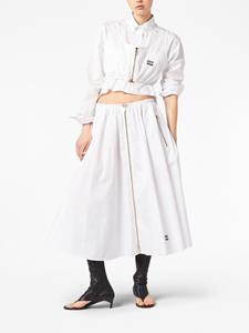 miumiu Miu Miu Rok met geborduurd logo - Wit