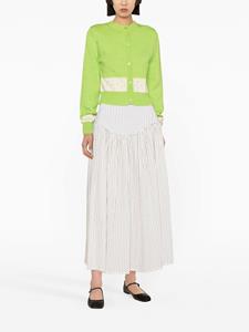 Midi-rok met stippen - Wit