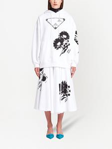 Prada Hoodie met print - Wit