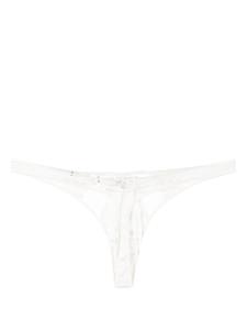 kikidemontparnasse Kiki de Montparnasse Coquette silk thong - Wit