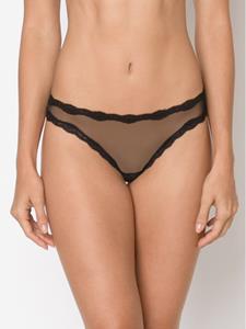 Fleur Du Mal sheer tulle thong - Zwart