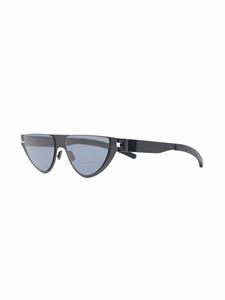 Mykita Zonnebril met gebogen montuur - Zwart