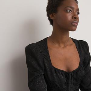 LA REDOUTE COLLECTIONS Hemd met diepe halslijn, lange mouwen