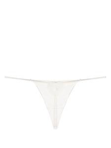 Fleur Du Mal String met kant - Wit