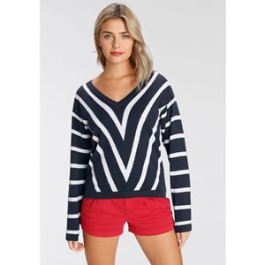 AJC V-Ausschnitt-Pullover, im trendigen Streifen-Design-Mix