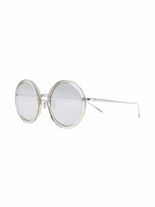 lindafarrow Linda Farrow Tracy C43 zonnebril met rond montuur - Goud