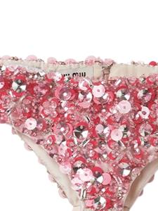 miumiu Miu Miu Laarzen verfraaid met pailletten - Roze