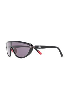 Moncler Eyewear Vitesse zonnebril met schildmontuur - Zwart