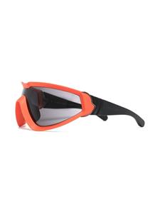 Moncler Eyewear Wrapid Shield zonnebril - Oranje