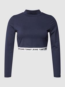 Tommy Jeans Curve Kort PLUS SIZE shirt met lange mouwen en elastische band met logo