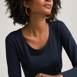 LA REDOUTE COLLECTIONS T-shirt met ronde hals en lange mouwen