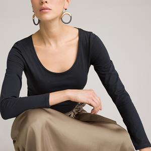 LA REDOUTE COLLECTIONS T-shirt met ronde hals en lange mouwen