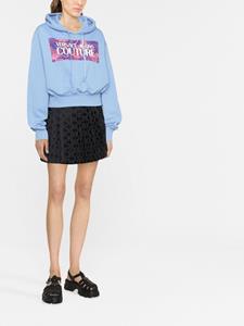 versacejeanscouture Versace Jeans Couture Hoodie met logoprint - Blauw