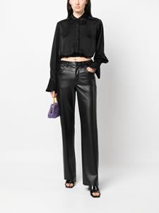 Simkhai Satijnen blouse - Zwart