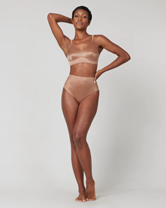 Spanx Shaping Satin Thong  | Dark Nude