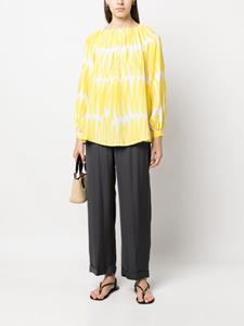Kiton Zijden blouse - Geel