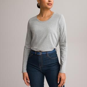 ANNE WEYBURN T-shirt met ronde hals en lange mouwen