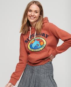 Superdry Vrouwen Travel Postcard Hoodie met Print Oranje