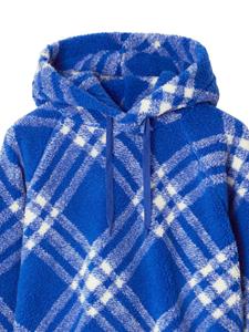 Burberry Geruite hoodie - Blauw