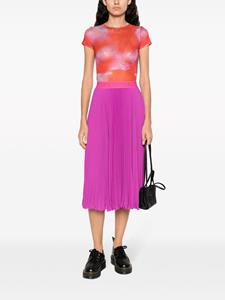 versacejeanscouture Versace Jeans Couture Plooirok met logoband - Paars
