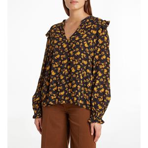 Tommy hilfiger Blouse met bloemenprint, V-hals en lange mouwen