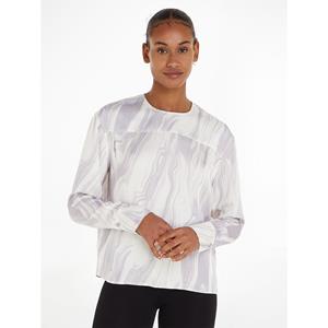 Calvin klein Blouse met ronde hals en lange mouwen