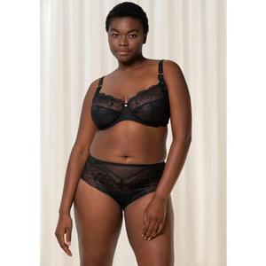 Triumph Pioenflorale  maxi slip, zwart