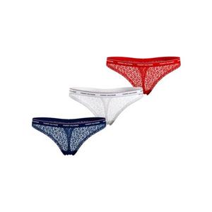 Slip 3 PACK THONG LACE (EXT SIZES) met tommy hilfiger logoband (Set van 3)