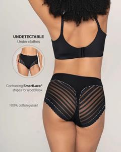 Lace Stripe Undetectable Slip Leonisa | 2-pack| Nude - Black