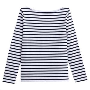 LA REDOUTE COLLECTIONS Gestreept T-shirt met boothals en lange mouwen