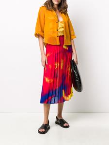 thebemagugu Thebe Magugu Geplooide midi-rok - Rood