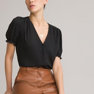 LA REDOUTE COLLECTIONS Blouse met V-hals, korte mouwen