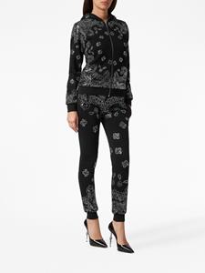 philippplein Philipp Plein Joggingbroek met paisley-print - Zwart