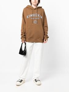 Kimhekim Hoodie met geborduurd logo - Bruin