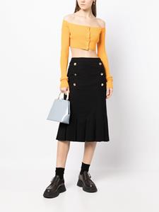 lowclassic Low Classic Midi-rok verfraaid met knoop - Zwart