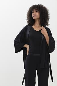 Mey Emotion dames hemd - 2 in 1 hemd - Luxe Viscose onderhemd met brede bandjes - Zwart