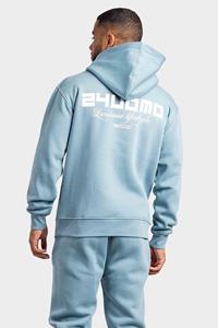 24 Uomo Graphic Logo Hoodie Heren Light Blue