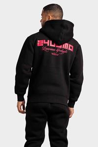 24 Uomo Graphic Logo Hoodie Heren Zwart