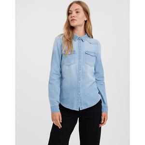 Vero Moda Jeansbluse "VMMARIA LS DENIM SLIM SHIRT MIX NEW"