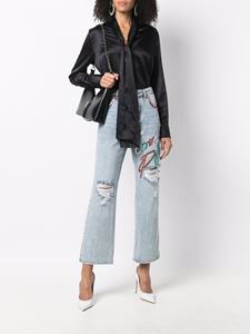 philippplein Philipp Plein Zijden blouse - Zwart
